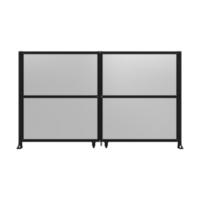 DOUBLE PANEL, DOUBLE DOOR-FRAME W/O HEADER-HANDLE ON LEFT 2135MM X 3600MM  1/4" POLYCARB, AS A KIT