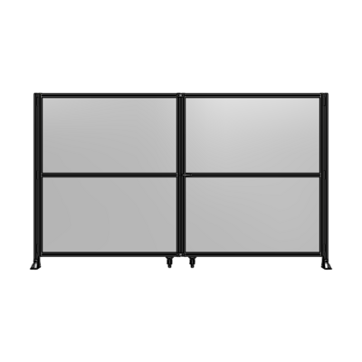 DOUBLE PANEL, DOUBLE DOOR-FRAME W/O HEADER-HANDLE RIGHT 2135MM X 3600MM  1/4" POLYCARB, ASSEMBLED
