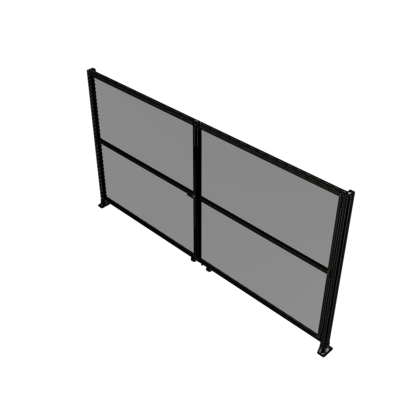 J8-2135-4000-0150-TYPTA DOUBLE PANEL, DOUBLE DOOR-FRAME W/O HEADER-HANDLE ON LEFT 2135MM X 4000MM  1/4" POLYCARB, ASSEMBLED