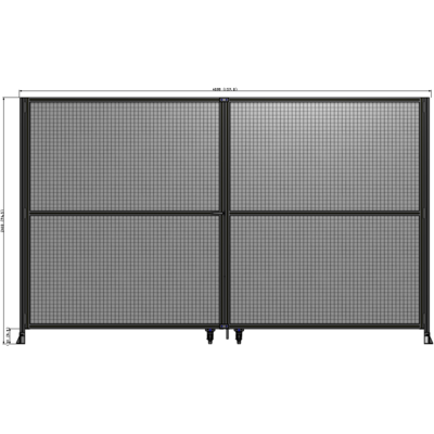 J8-2400-4000-0150-TYMTK DOUBLE PANEL, DOUBLE DOOR-FRAME W/O HEADER-HANDLE ON LEFT 2400MM X 4000MM 1" MESH, AS A KIT