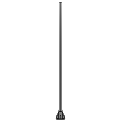 VERTICAL POST-4 SIDED FOOT, YELLOW INSERT, NO END CAP 45 MM X 90 MM X 1700 MM TALL, FULLY ASSEMBLED