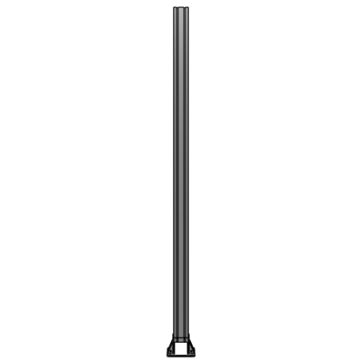 VERTICAL POST-4 SIDED FOOT, YELLOW INSERT, NO END CAP 90 MM X 90 MM X 2135 MM TALL, FULLY ASSEMBLED