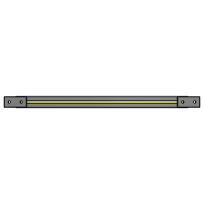 L1-0655-YTA 655MM LONG HALF STRAP, MOUNTS HORIZONTAL ON 750MM WIDE SINGLE WALL SECTIONS