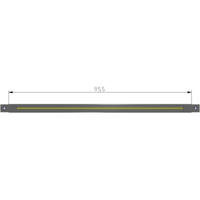 L1-0955-YTA 955MM LONG HALF STRAP, MOUNTS HORIZONTAL ON 1050MM WIDE SINGLE WALL SECTIONS