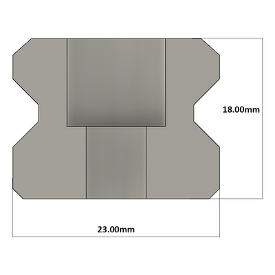LSD30RLX440-S20-N-D AIRTAC LOW PROFILE RAIL<br>LSD 30MM SERIES, NORMAL ACCURACY, 20MM END TO FIRST HOLE, CUT TO LENGTH OF 440MM