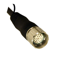 REER FEMALE 20M CONNECT CABLE, M23 19-POLE STRAIGHT CONNECT, 2M SECOND CABLE, MUTING LAMP(CJ20L2)