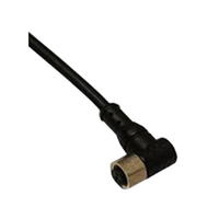 1291071 REER FEMALE CONNECTOR CABLE, 3M,M8 4-POLE ANGLED (90°) CONNECTOR(C8 G93)