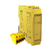 REER SAFETY RELAY EXPANSION, 2 SAFETY RELAYS (2 NO + 1 NC CONTACTS), CLAMP TERMINAL BLOCKS(MR2C)