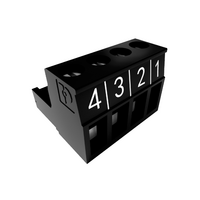 1100045 REER REPLACEMENT SCREW TERMINAL BLOCKS, SET OF 6 NUMBERED 1-24, BLACK, HEIGHT 26MM(MTB-B)