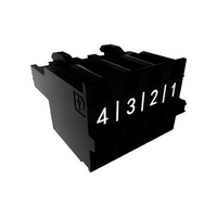 1100047 REER REPLACEMENT CLAMP TERMINAL BLOCKS, SET OF 6 NUMBERED 1-24, BLACK, HEIGHT 26MM(MTBC-B)