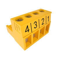 1100044 REER REPLACEMENT SCREW TERMINAL BLOCKS, SET OF 6 NUMBERED 1-24, YELLOW, HEIGHT 26MM(MTB-Y)