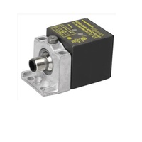 TURCK INDUCTIVE LIMIT SWITCH RECTANGLER SENSOR<BR>15MM RANGE 40MM BRASS NO 10-65VDC 4 PIN M12