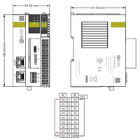 LOGIC X3-032P301 ELCO MOTION CONTROLLER X3 SERIES, RJ45 ETHERNET, SUPPORT MODBUSTCP, OPCUA, SOCKET COM, ETHERCAT MASTER, RS-232+RS-485, 8DI (4HDI)+8DO (NPN)