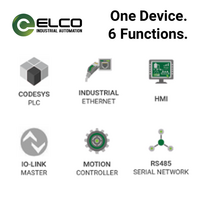 FCEN-8LKM-8A-M-PLC ELCO IP67 PLC - IO LINK MASTER 6 FUNCTION MULTIPROTOCOL PLC/ETHERNET/HMI/IO/MOTION CONTROL/ RS485