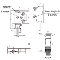 OS4-EDP6-0.3-Q8.3 ELCO PHOTOELECT SENSOR, OS4-SERIES, FRONT-OPPOSED, RECEIVER, RED BEAM, OR:1 M, PNP, DO, 10TO30VDC, -10TO55 DEG C, SW FRQ:800HZ, 0.3 M CABLE+M8 3-PIN