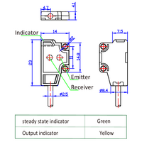 OS4-K30DN6 ELCO PHOTOELECT SENSOR, OS4-SERIES, DIFF FIXED, RED BEAM, OR:1-30MM, NPN, DO, 10TO30VDC, -10TO55 DEG C, SW FRQ:800HZ, CABLE 2M