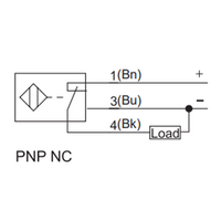 NI12-G18-CP6L ELCO THREADED CYLINDRICAL INDUCTIVE SENSOR M18, SWITCHING DISTANCE 12 MM, NON-FLUSH, IP68, -30 TO 85 DEG C, PNP NC, CABLE 2 M