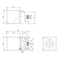 RF30-WR-C40H ELCO RFID RF30-SERIES, 13.56MHZ, ISO15693, RS-485, MODBUS RTU, 40X40X66MM, PA66,-25 TO 70 DEG C, M12X1-MALE, OP DIST 0-80MM