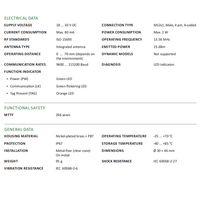 RF30-WR-M30H ELCO RFID RF30-SERIES, 13.56MHZ, ISO15693, RS-485, MODBUS RTU, 30X46MM, NICKEL-PLATED BRASS+PBT,-25 TO 70 DEG C, M12X1-MALE, FLUSH, OP DIST 0-70MM