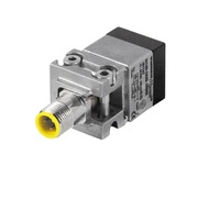 TURCK INDUCTIVE LIMIT SWITCH RECTANGLER SENSOR<BR>10MM RANGE 25MM BRASS NO PNP 10-30VDC 4 PIN M12