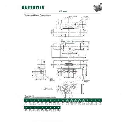 072SA43AM000061 NUMATICS/AVENTICS SOLENOID VALVE/BASE<BR>075 SERIES 4/2 SPR RTN 24VDC 1/4" NPT