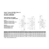 R432036352 NUMATICS/AVENTICS VALVE BASE<BR>ISO1 5599/1 SERIES 3/8" G SIDE PORTS