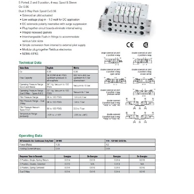 051BA400M000061 NUMATICS/AVENTICS SOL-PILOT VALVE<BR>2005 SERIES 4/2 SPR RTN 24VDC