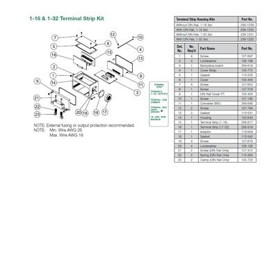 239-1090 ***DISCONTINUED***<BR>NUMATICS/AVENTICS MANIFOLD PART<BR>2002 SERIES TERMINAL STRIP & HOUSING W/DIN RAIL