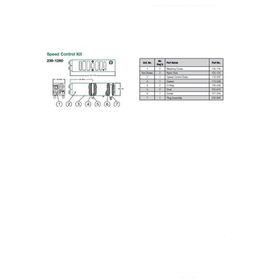 239-1260 NUMATICS/AVENTICS SANDWICH SPEED CONTROL<BR>2012 SERIES W/PLUG