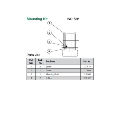 239-582 NUMATICS/AVENTICS MANIFOLD PART<BR>L01 SERIES MOUNTING KIT