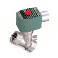 ASCO STAINLESS STEEL PROCESS SOLENOID VALVE 8210 SERIES 2/2 NC SPR RTN 110VAC, 3CV, 1/2" NPT