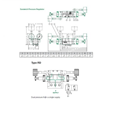 152RD100J000000 NUMATICS/AVENTICS SANDWICH REGULATOR<BR>MK15 SERIES DUAL PR 10-130PSI