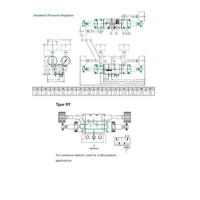 152RT100J016W00 NUMATICS/AVENTICS SANDWICH REGULATOR<BR>MK15 SERIES 2 PR SEL 10-130PSI, TFG
