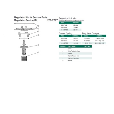 115-238 NUMATICS/AVENTICS SANDWICH REGULATOR PART<BR>MK55 SERIES 5-60 PSI SPRING