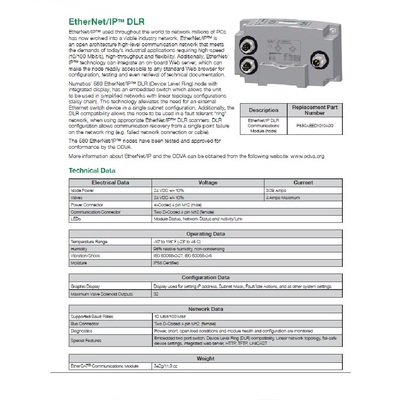 P580AEED1010A00 NUMATICS/AVENTICS MANIFOLD PART<BR>580 SERIES ETHERNT/IP DLR NODE