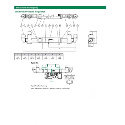 I62RC100J000000 NUMATICS/AVENTICS SANDWICH REGULATOR<BR>ISO 26MM SERIES DUAL PR/NRC 10-130PSI