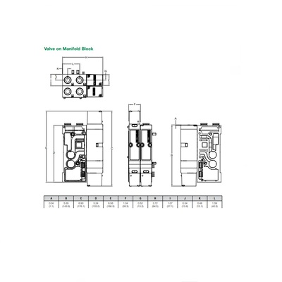 I62BA4Z2ML00061 NUMATICS/AVENTICS SOL-PILOT VALVE/MANIFOLD<BR>ISO 26MM SERIES 4/2 SPR RTN 24VDC 1/4" TUBE, DZB