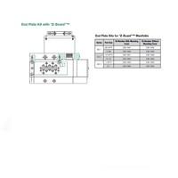 239-1955 NUMATICS/AVENTICS END PLATE KIT<BR>ISO3 SERIES 1" NPT Z-BOARD W/COVER