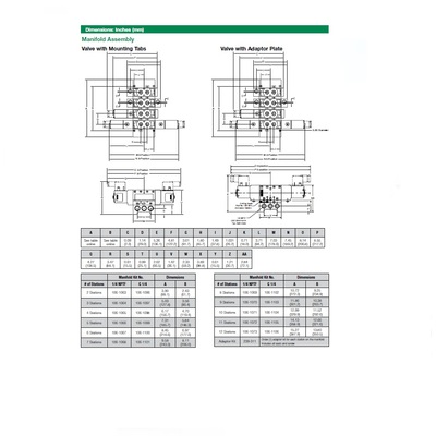 106-1068 NUMATICS/AVENTICS MANIFOLD<BR>L1 SERIES 7 STATION 1/4" NPT